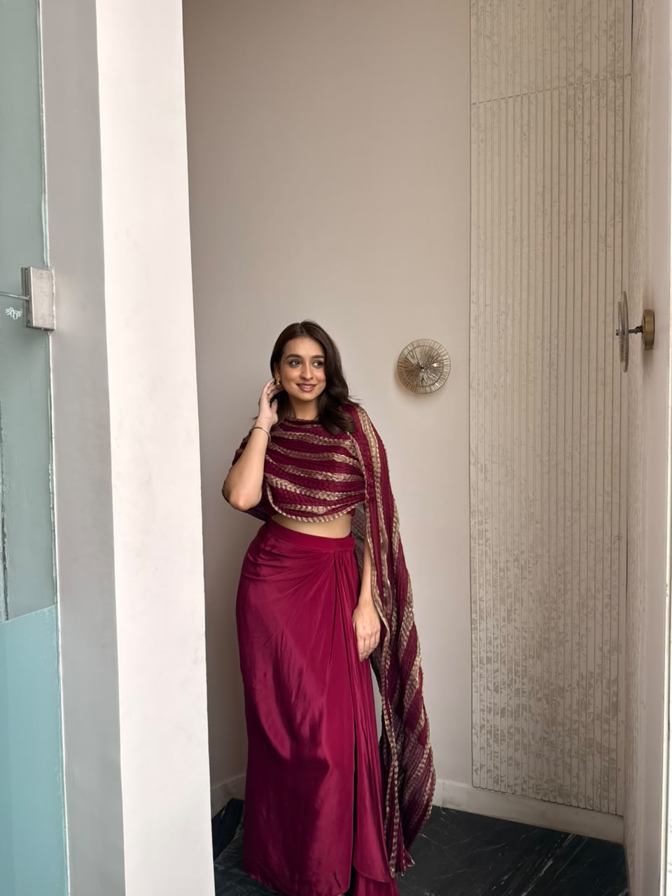 Merlot Wine Skirt Set