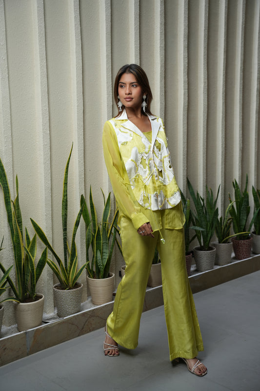 Lime bloom coord set