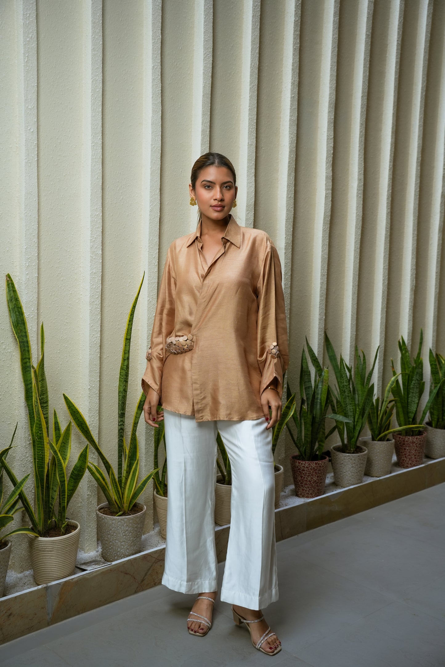 Coin-wrap shirt