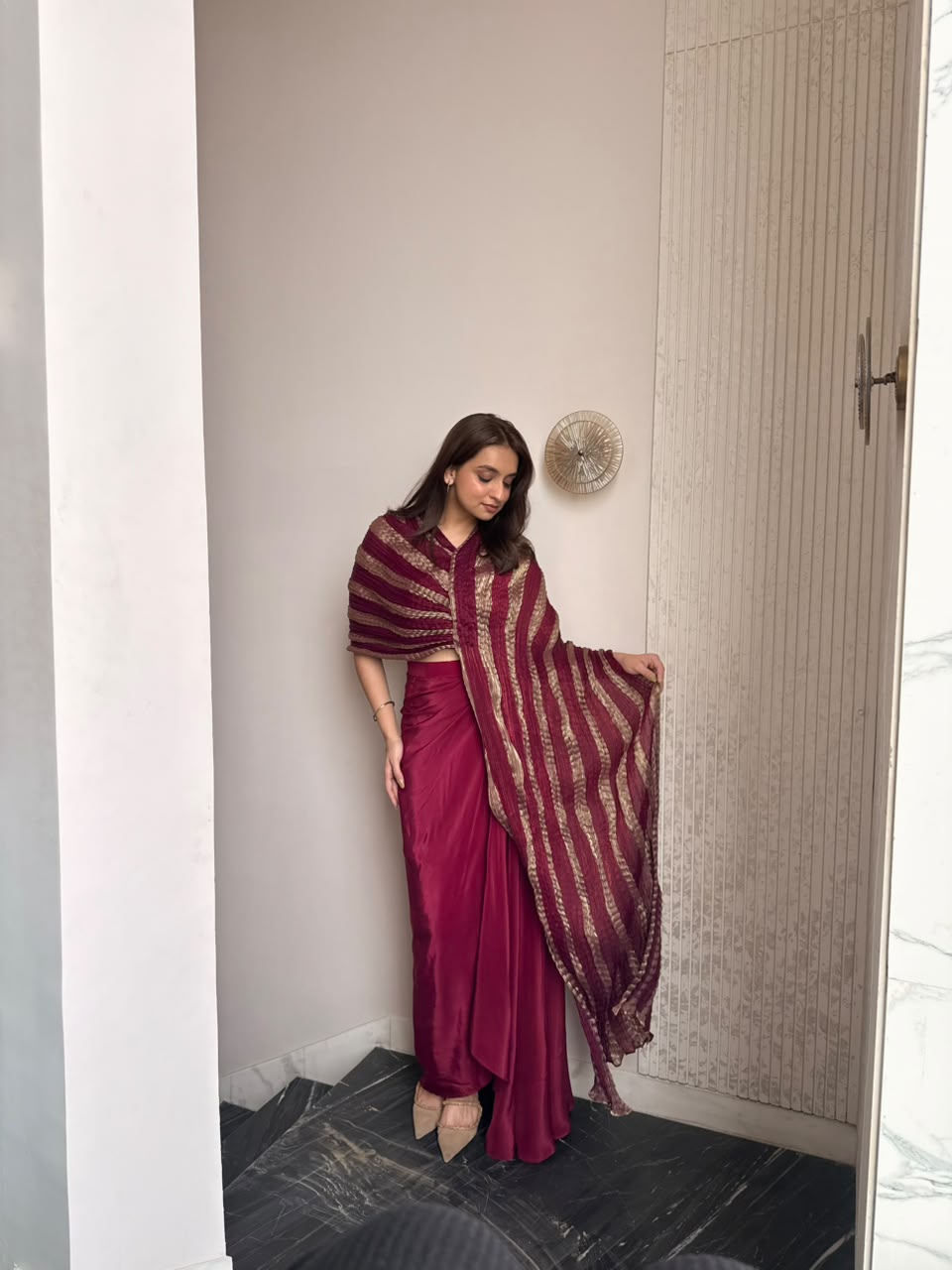 Merlot Wine Skirt Set