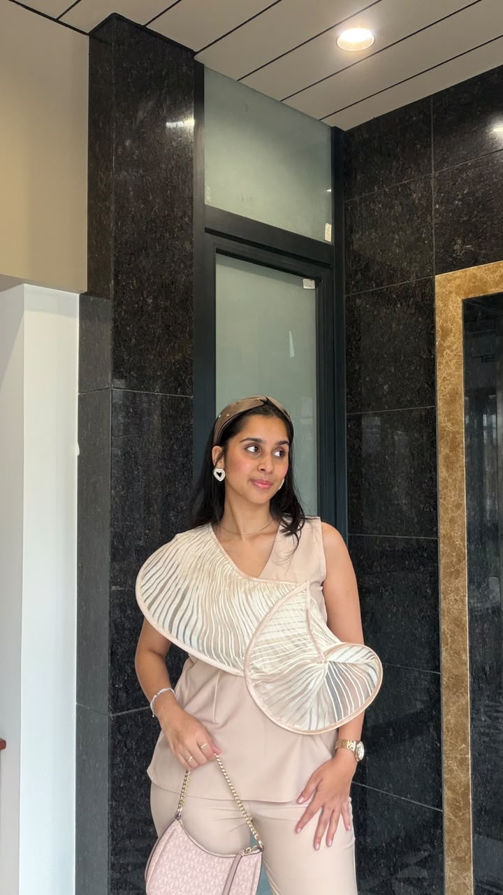 Ivory Petal Drape Top