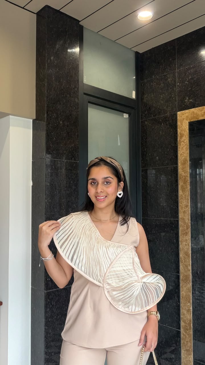 Ivory Petal Drape Top