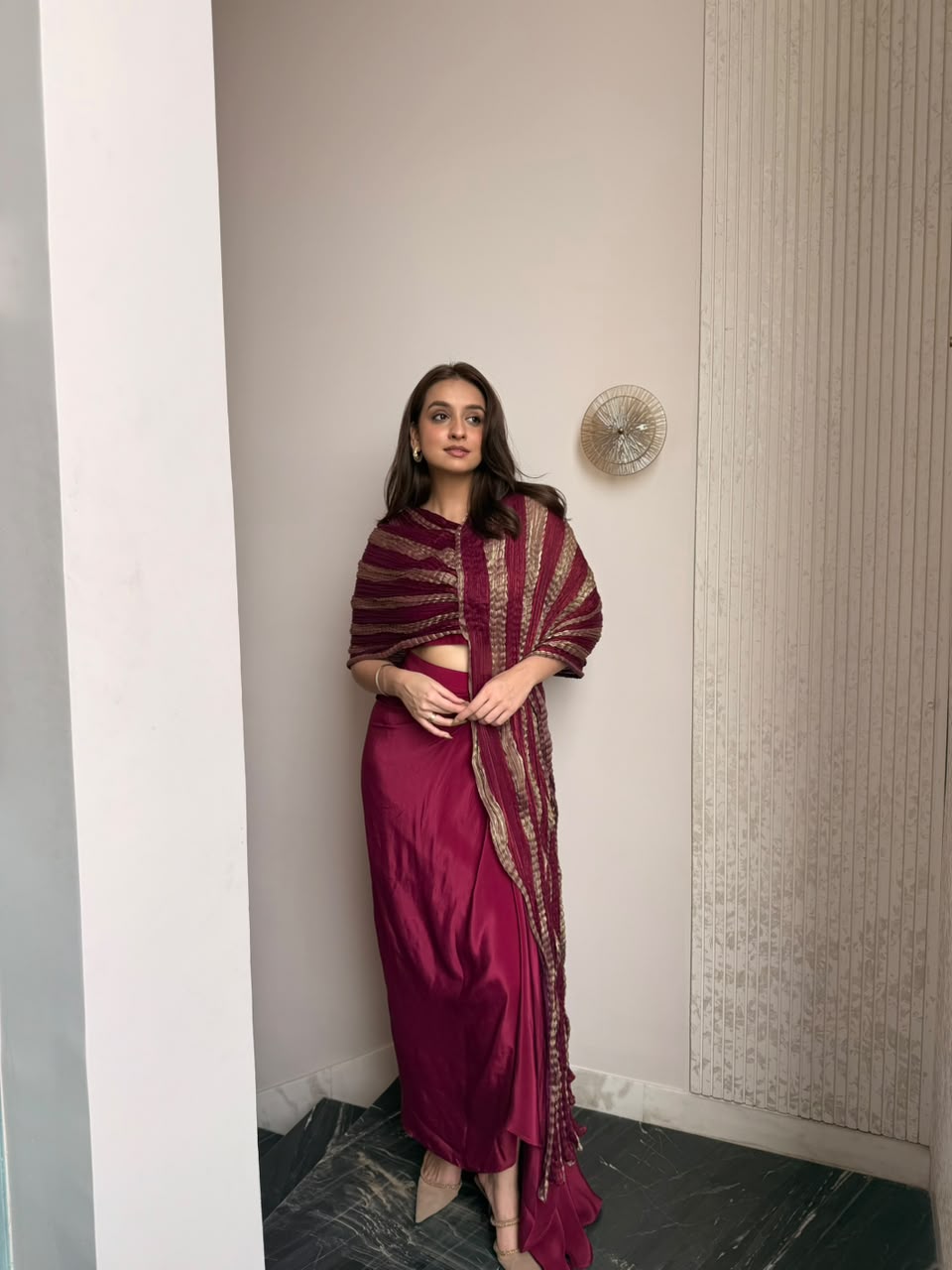 Merlot Wine Skirt Set