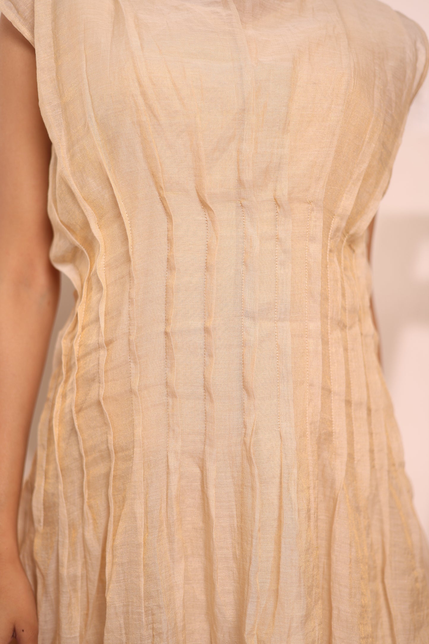 Pleats and waves dress