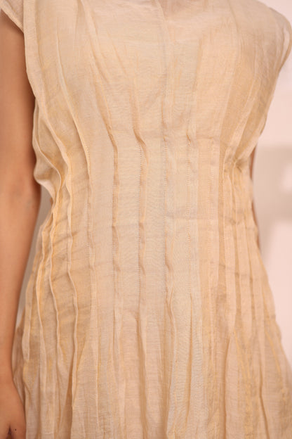 Pleats and waves dress