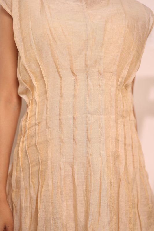 Pleats and waves dress