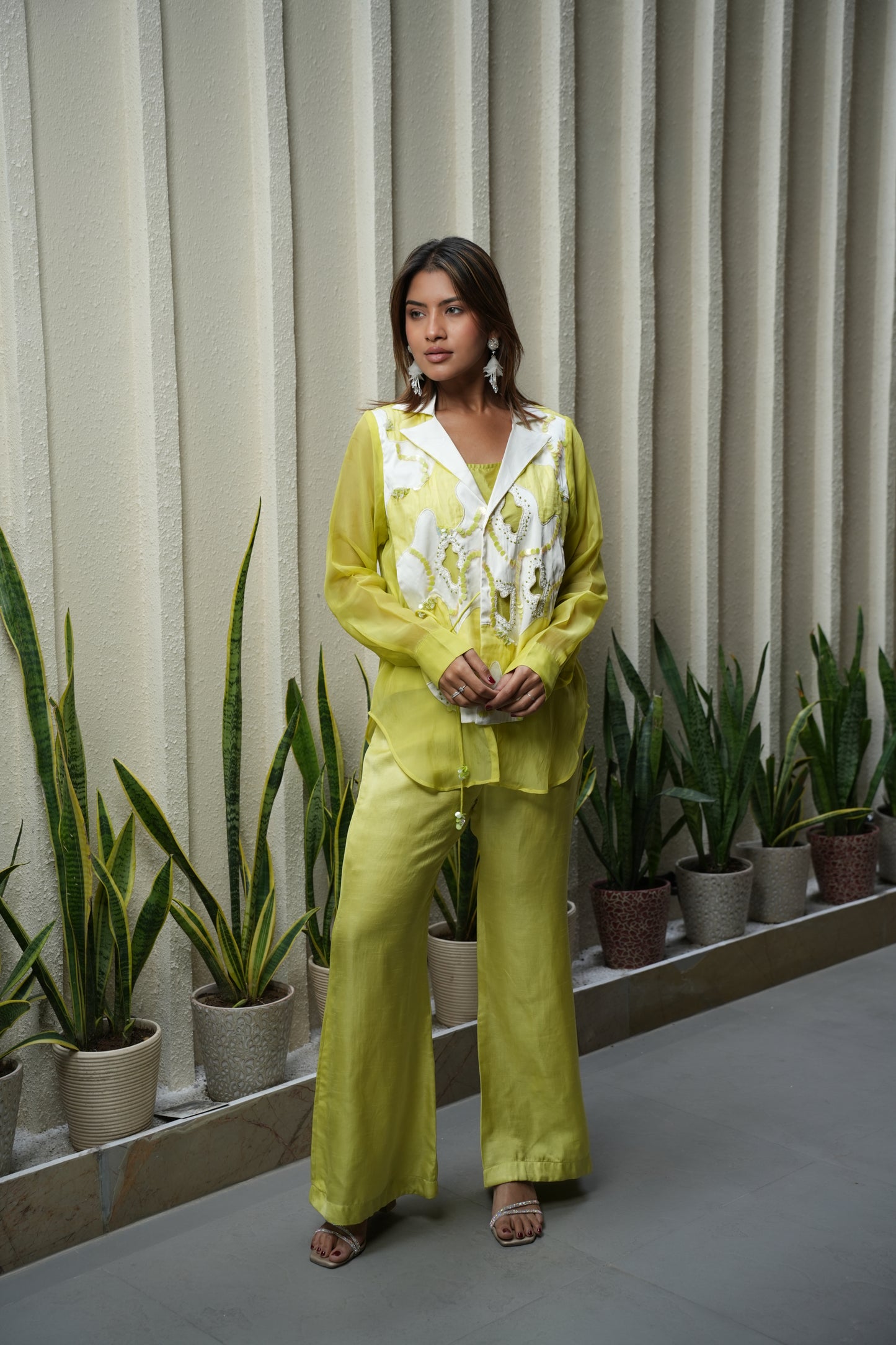 Lime bloom coord set