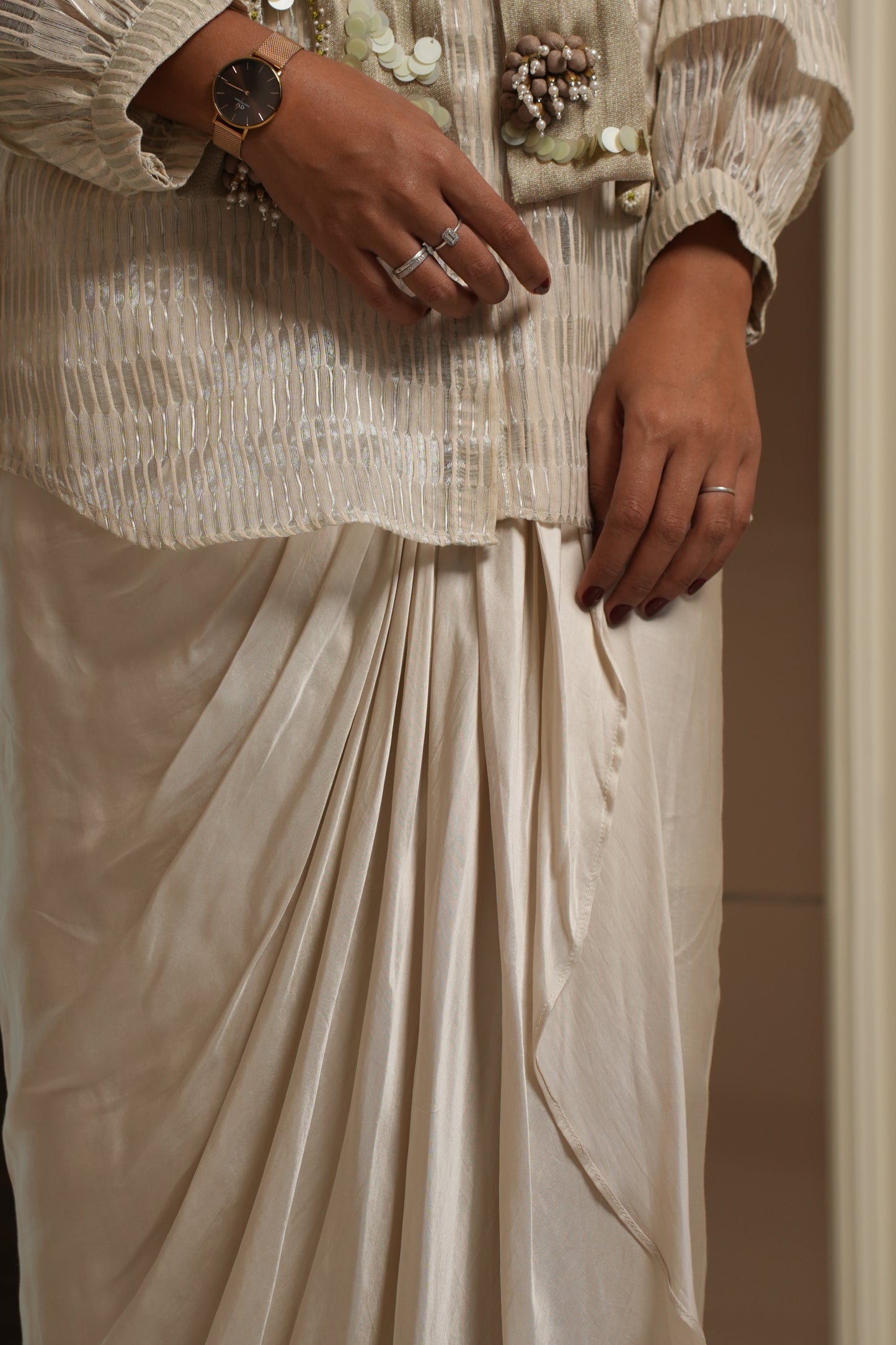 Ivory ora drape set