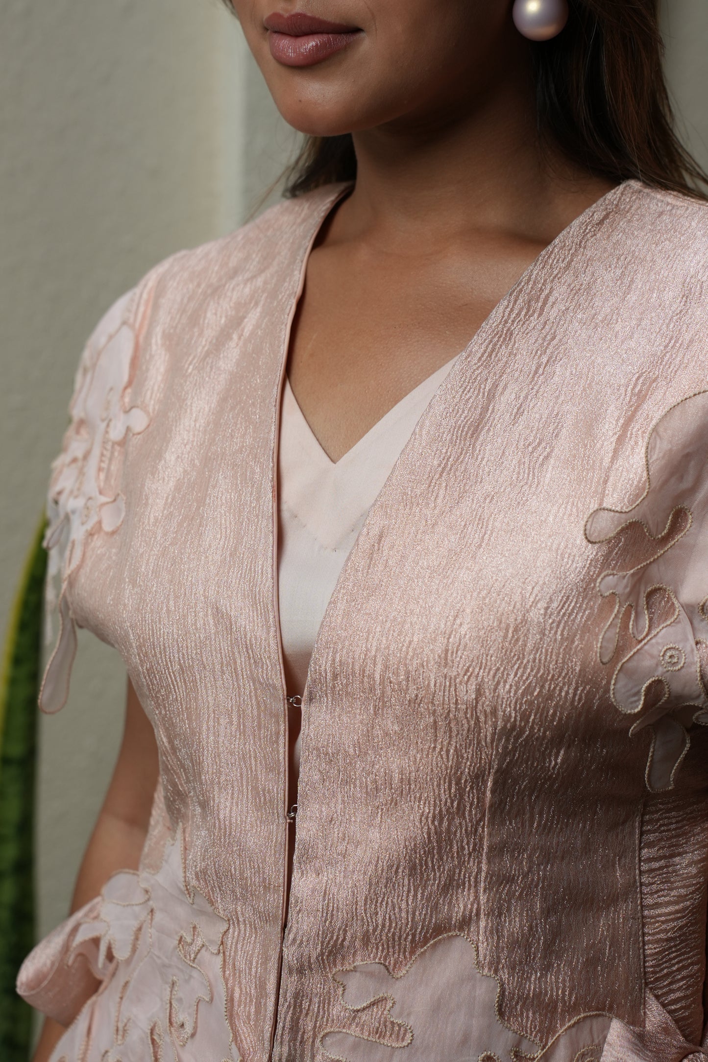 Coral Tissue Bib top and skirt