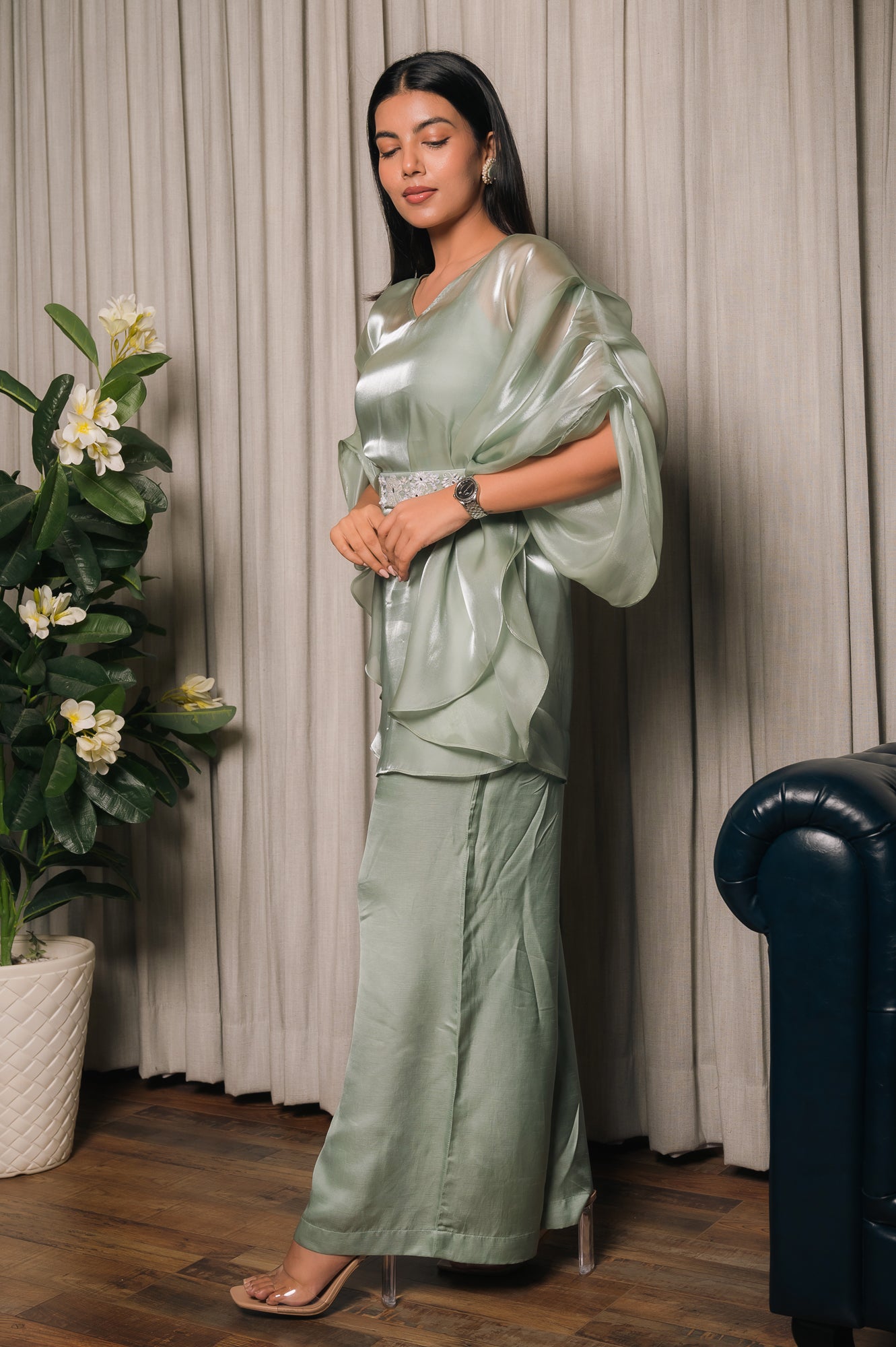 Belted Kaftan Coord Set