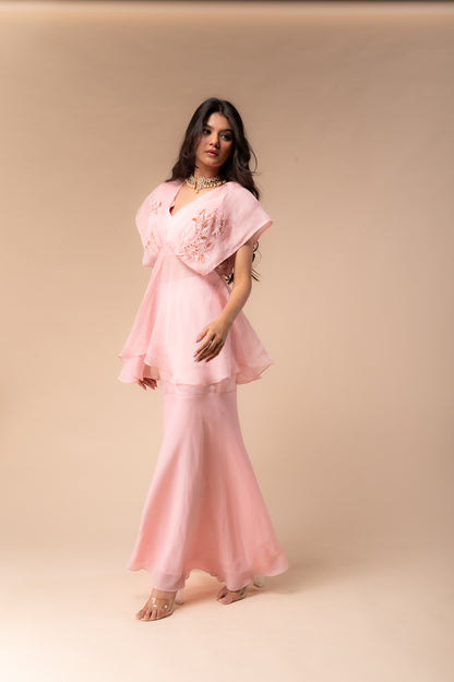 Pink Peplum coord set