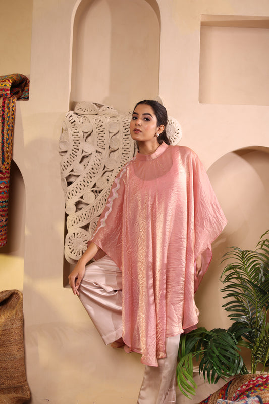 Pastel Pink Kaftan coord Set