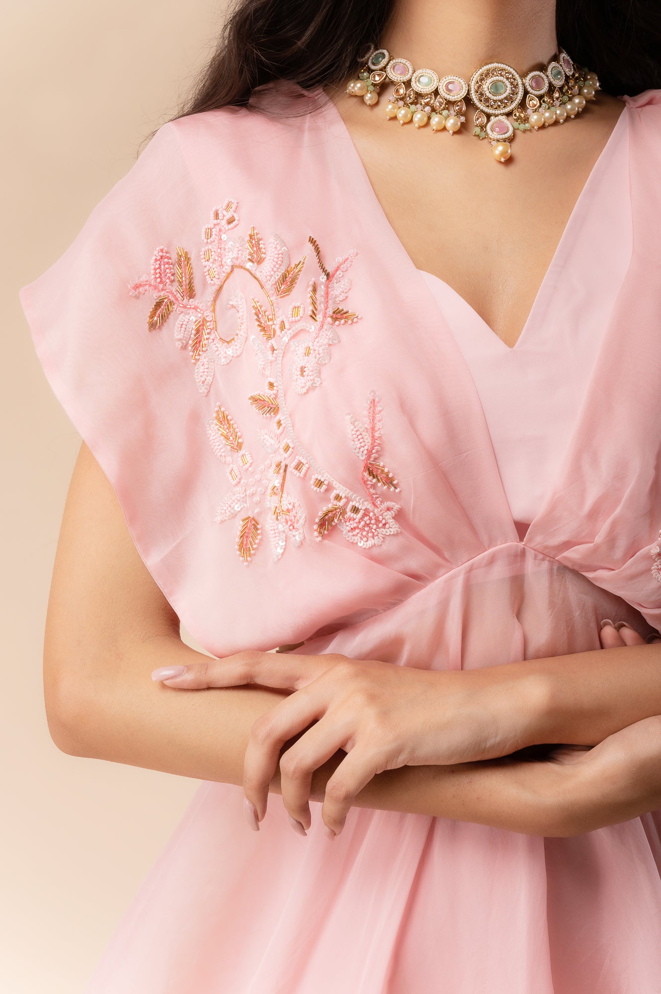 Pink Peplum coord set