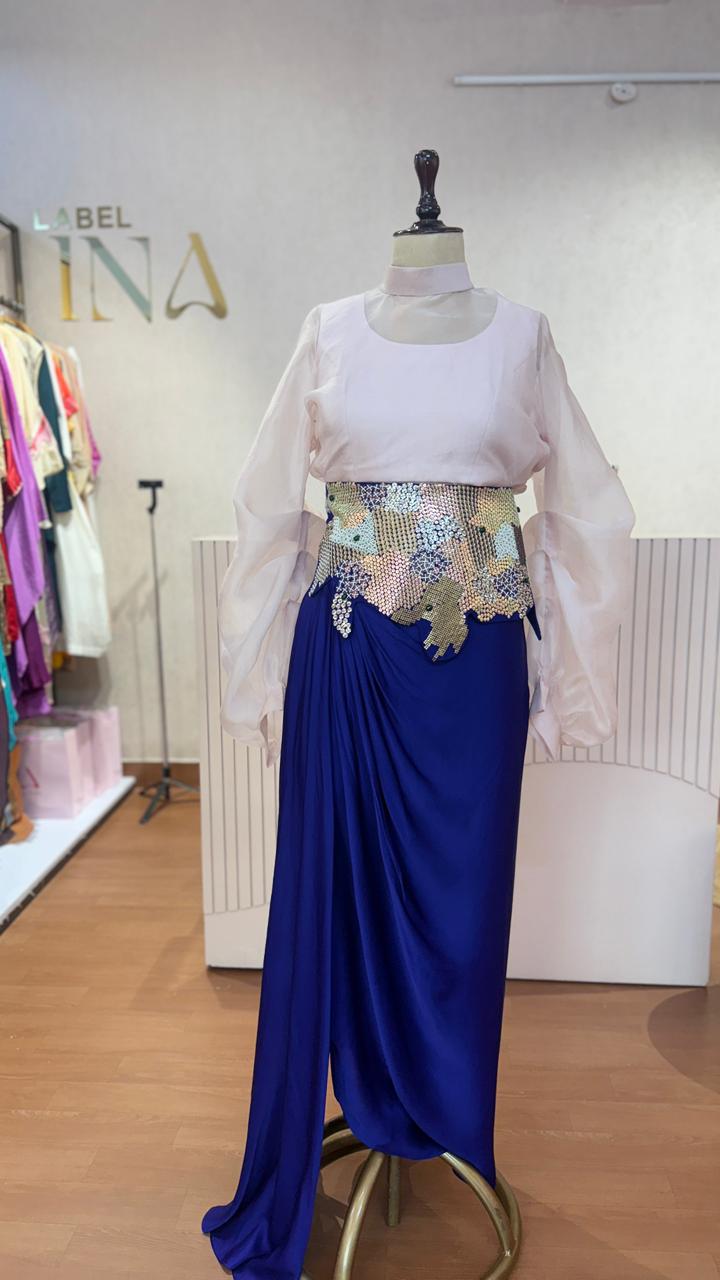 Blush royal skirt set