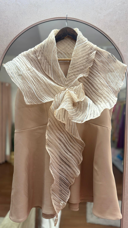 Beige bloom top