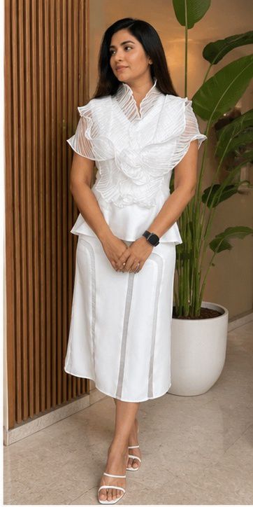 Ivory Sculpture Co-ord Set