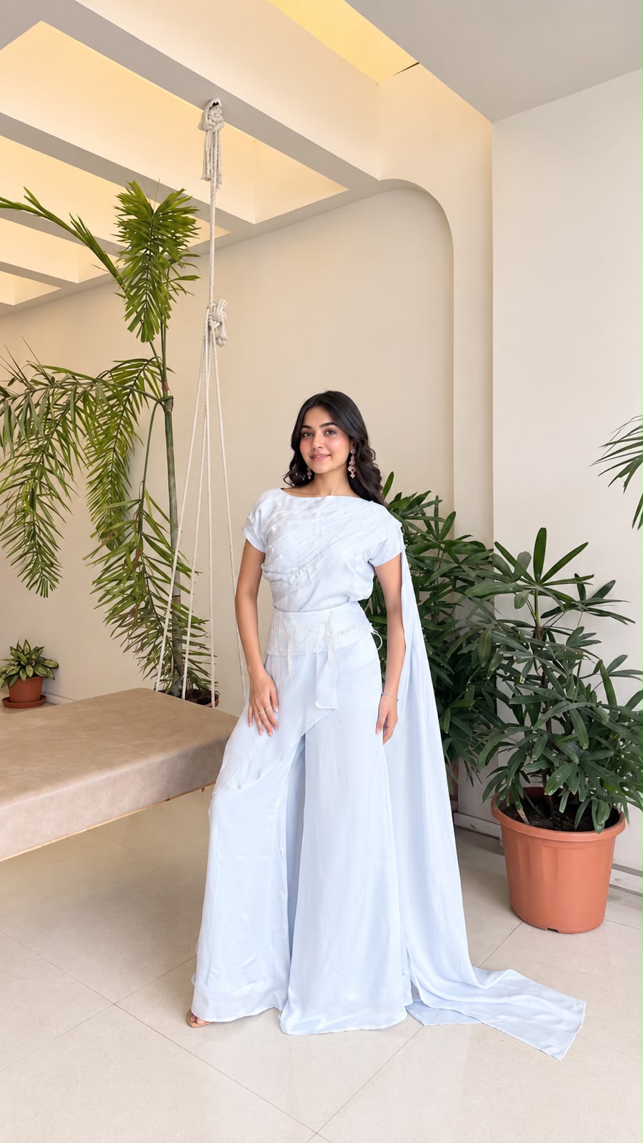 Powder Blue Veil Set