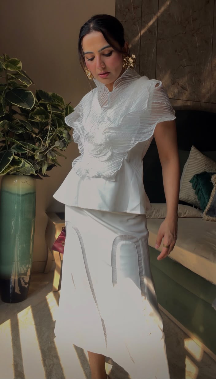 Ivory Sculpture Co-ord Set
